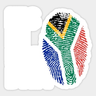 Its In My DNA South Africa Flag Fingerprint Sticker